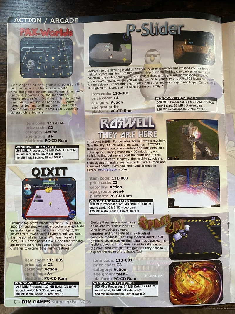 Original DIM-GAMES catalog photograph: Action & arcade · 5